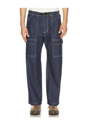 Gramicci Denim Eqt Pant in Blue. Size L. Also in S, M, XL/1X.