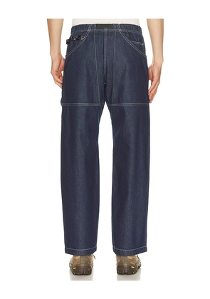 Gramicci Denim Eqt Pant in Blue. Size L. Also in S, M.