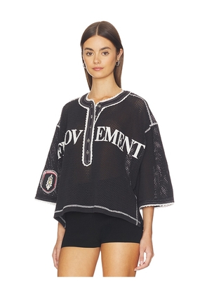 Free People x FP Movement Camp Out Tee in Black. Size L. Also in XS, S, M, XL.