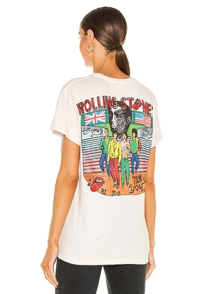 Madeworn The Rolling Stones Tee in White in White. Size M. Also in XS, S, L, XL.