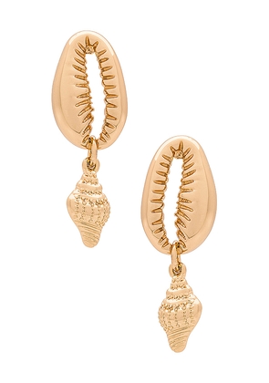 Lovers and Friends Ziggy Earrings in Metallic Gold.