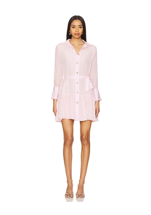 Karina Grimaldi Daphne Solid Mini Dress in Pink. Size M. Also in L.