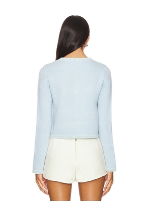 MAJORELLE Julane Cardigan in Baby Blue. Size L. Also in M, XL.