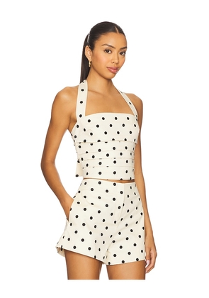 L'Academie Polina Top in Beige. Size M. Also in XS, XXS, S, XL.