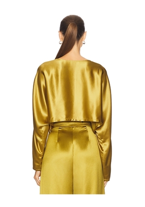 Nonchalant Label Emmy Clean Hem Crop Top in Yellow. Size M. Also in S, XS.