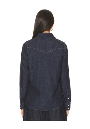 NILI LOTAN Travis Shirt in Blue. Size L. Also in XS, M.
