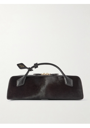 Alaïa - Le Teckel Leather-trimmed Calf Hair Clutch - Brown - One size
