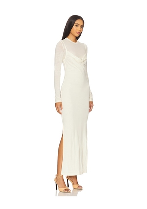Nanushka Linora Dress in Ivory. Size L. Also in XS, S.