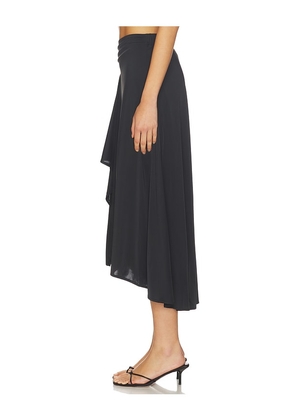 MORE TO COME Shaina Midi Skirt in Black. Size M. Also in S, XS.