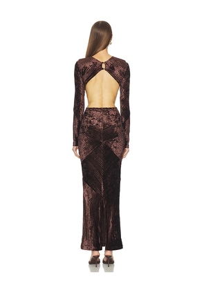 Michael Costello x REVOLVE Spencer Gown in Chocolate. Size M. Also in XXS, L, XL.