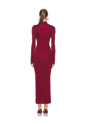 L'Academie Syndi Maxi Knit Dress in Burgundy. Size M. Also in XS, S.