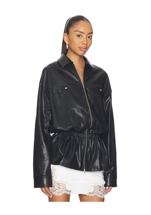 Lovers and Friends Greta Faux Leather Jacket in Black. Size M. Also in L, S, XS.
