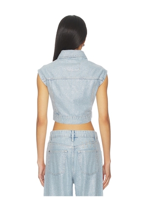Ksubi Trucker Vest in Denim-Light. Size M. Also in S, XS, L, XL/1X.