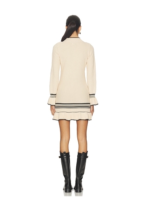 MINKPINK Mountain Knit Mini Dress in Cream. Size L. Also in XS, S, M, XL.