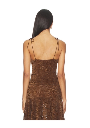 LIONESS Humphrey Cami Top in Chocolate. Size S. Also in XXS, XS, M, L, XL, XXL.