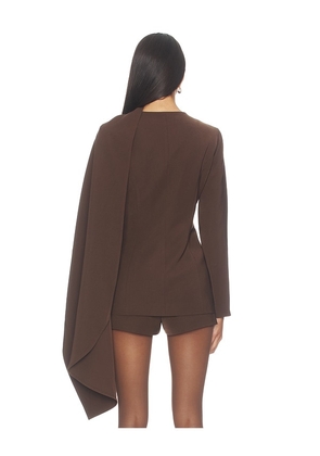 Line & Dot Nimah Scarf Blazer in Brown. Size M. Also in S, XS.