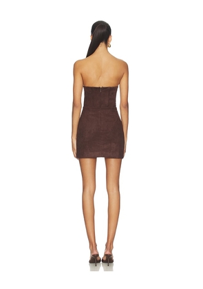 MADISON THE LABEL Skylar Mini Dress in Chocolate. Size M. Also in XS, L.