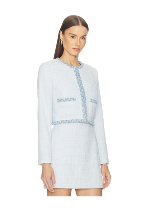 LoveShackFancy Azula Jacket in Baby Blue. Size 10. Also in 2, 6, 8, 12.