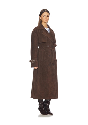 OW Collection Zade Trench Coat in Brown. Size M. Also in XS.