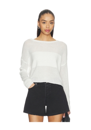LNA Benford Illusion Sweater in White. Size L. Also in M, S, XS.