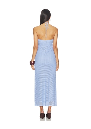 Line & Dot Gienna Sweater Maxi Dress in Baby Blue. Size L. Also in S, XS, M.