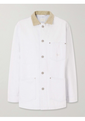 Aimé Leon Dore - Corduroy-trimmed Denim Jacket - White - x small,small,medium
