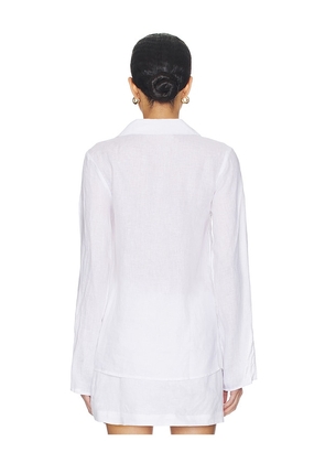 LSPACE Venice Shirt in White. Size S. Also in XS, M, L, XL.