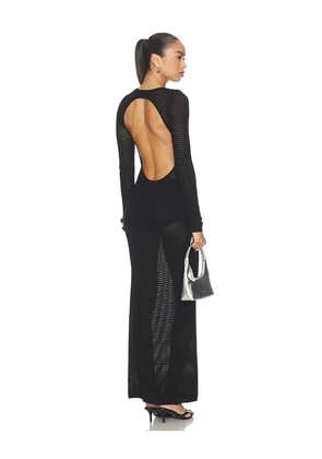 Lovers and Friends Evette Knit Maxi Dress in Black. Size L. Also in M, S, XS.