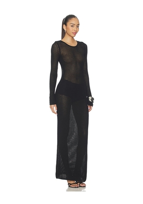Lovers and Friends x Ivana Ramirez Evette Knit Maxi Dress in Black. Size L. Also in XS, S, M.
