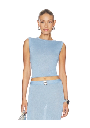 La Porte Willa Knit Tank Top in Baby Blue. Size L. Also in M, S, XL, XS.