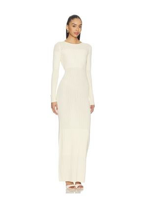 Lovers and Friends Doreen Pointelle Maxi Dress in Ivory. Size L. Also in XS, XXS, S, M, XL.