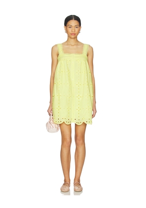 Line & Dot Marga Mini Dress in Yellow. Size L. Also in M, S, XS.