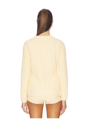 LoveShackFancy Gaililee Cardigan in Lemon. Size L. Also in S, XS, M, XL.