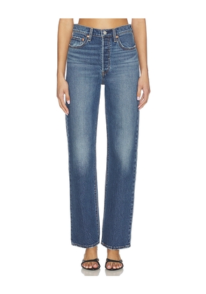 LEVI'S Ribcage Full Length Straight Leg Jeans in Blue. Size 24. Also in 27, 25, 26, 28, 29, 30, 31, 32.