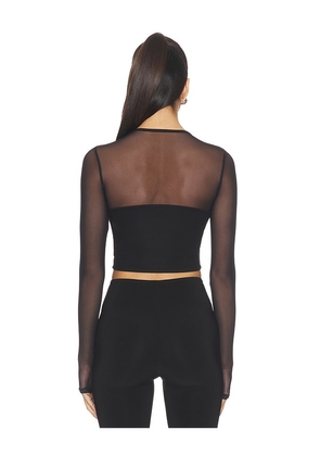 Michael Lauren Mercutio Long Sleeve Top in Black. Size L. Also in S, XS, M.