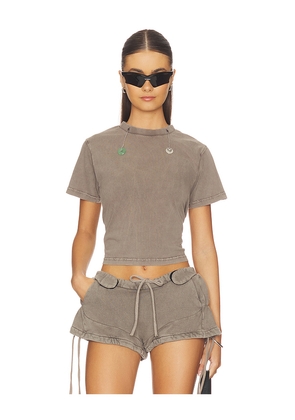 Ottolinger Double Luck Chain T-shirt in Taupe. Size L. Also in M, S, XL.