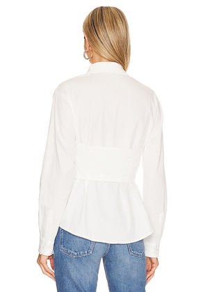 SOVERE Capture Corset Top in White. Size M. Also in XS, S.