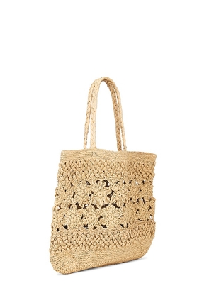 LoveShackFancy Large Sharlo Bag in Neutral.