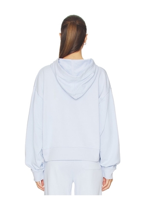 Lacoste Oversize Fit Molleton Hoodie in Baby Blue. Size 36. Also in 38.