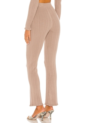Tularosa Variegated Rib Pant in Taupe. Size S. Also in XXS, L.