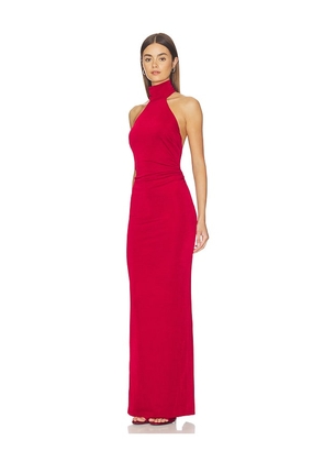 Nookie Crush Halter Gown in Red. Size L. Also in XS, S, M.