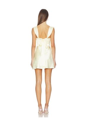 Nookie Dream Mini Dress in Lemon. Size L. Also in XS, S, M, XL.