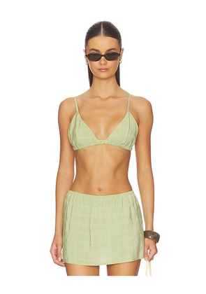 Milkwhite Bralette Top in Green. Size L. Also in M, S, XS.