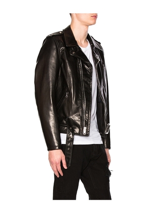 Schott Pebbled Moto Jacket in Black. Size XL. Also in L, XL/1X.
