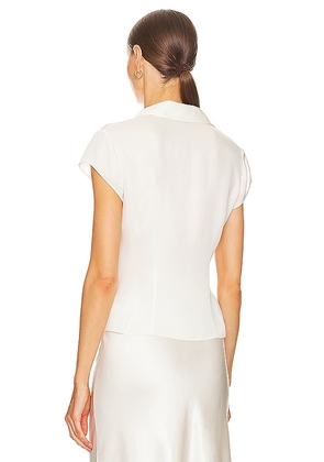 Theory Cap Sleeve Blouse in Ivory. Size M. Also in XS, S.