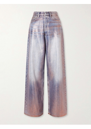 Acne Studios - Glittered Wide-leg Pants - Blue - xx small,x small,small,medium,large