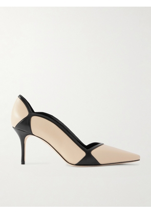Manolo Blahnik - Ruvian 70 Leather Pumps - Neutrals - IT36,IT36.5,IT37,IT37.5,IT38,IT38.5,IT39,IT39.5,IT40,IT40.5,IT41,IT41.5,IT42,IT43
