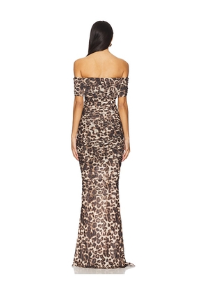 SEROYA Sasha Maxi Dress in Brown. Size M. Also in L.
