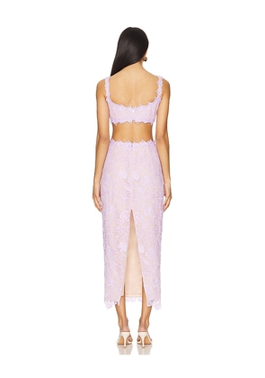 SAU LEE Romy Lace Set in Lavender. Size 0. Also in 2, 00, 6.