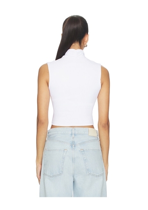 Susana Monaco Square Wire Gathered Sleeveless Top in White. Size M. Also in XS, S, L.